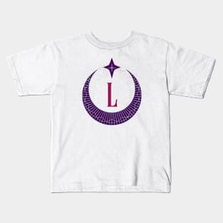 L - Moon Monogram Kids T-Shirt